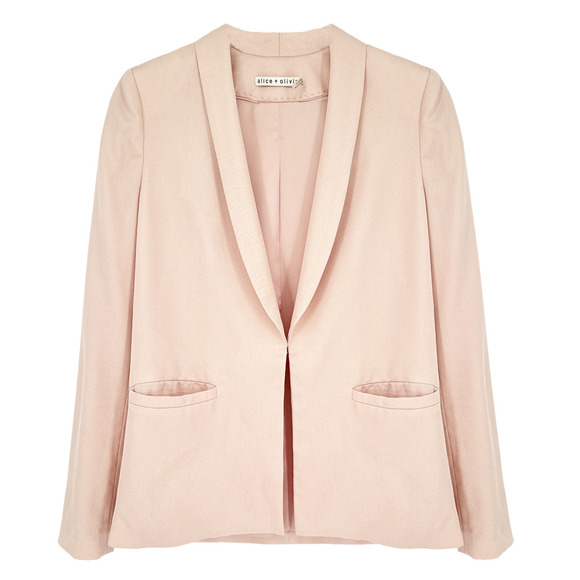ALICE + OLIVIA Tori Shawl Lapel Blazer in Pale Blush XS - Picture 1 of 9